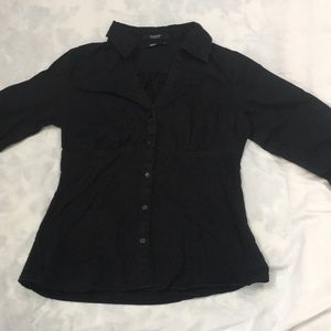 Black fitted dress shirt